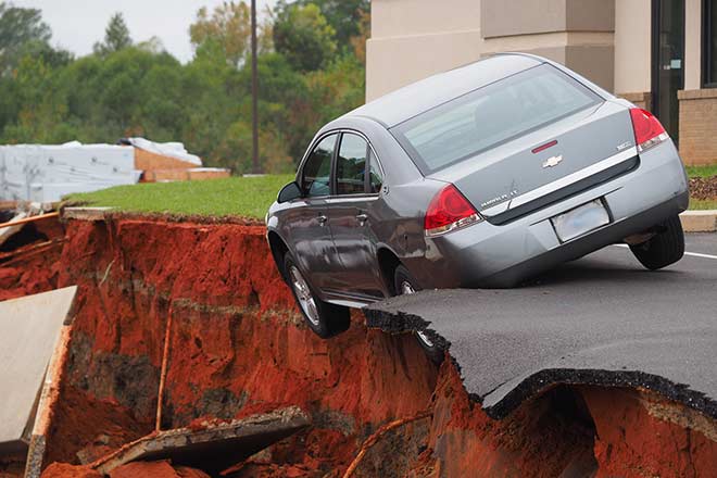 sinkhole vs. catastrophic ground collapse coverage